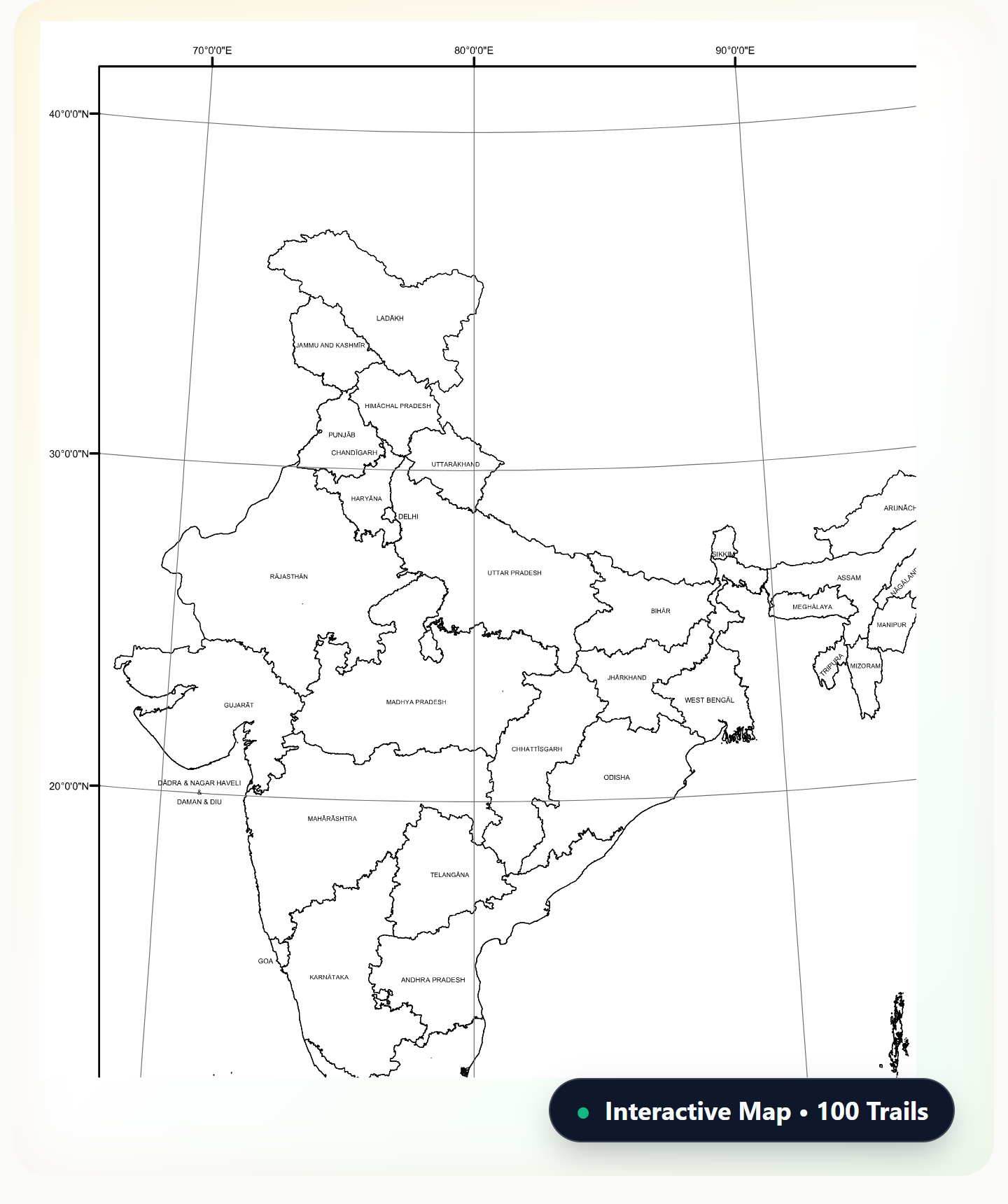 Official India Trails Map